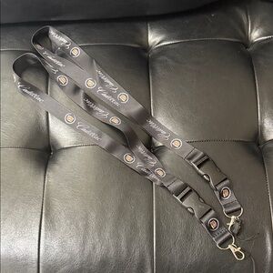 Cadillac Black Lanyard Keychain 2 pack set